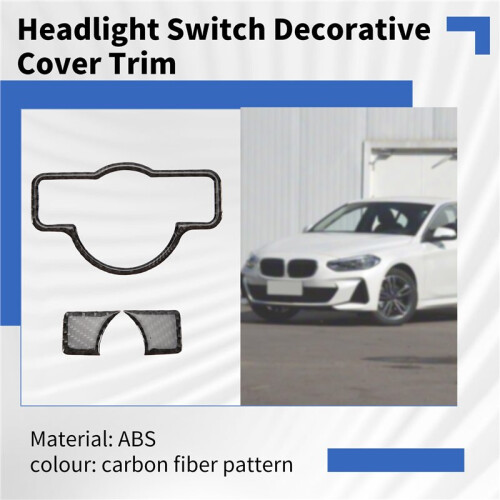 Carbon Fiber for - C Class W204 Inner Headlight  Decorative Cover Trim 1