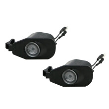 Para Mustang 2013-2022 LED Side Puddle HolográFico-Rearview Mirror Puddle Bienvenido CortesíA Logo Luces