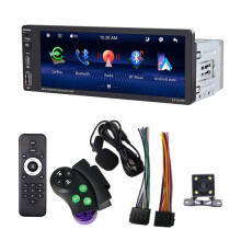 6,9 Tum Trådlös Carplay Bilstereo Single Din Pekskärm Bilradio, Android Auto Mirror Link FM Mic SWC