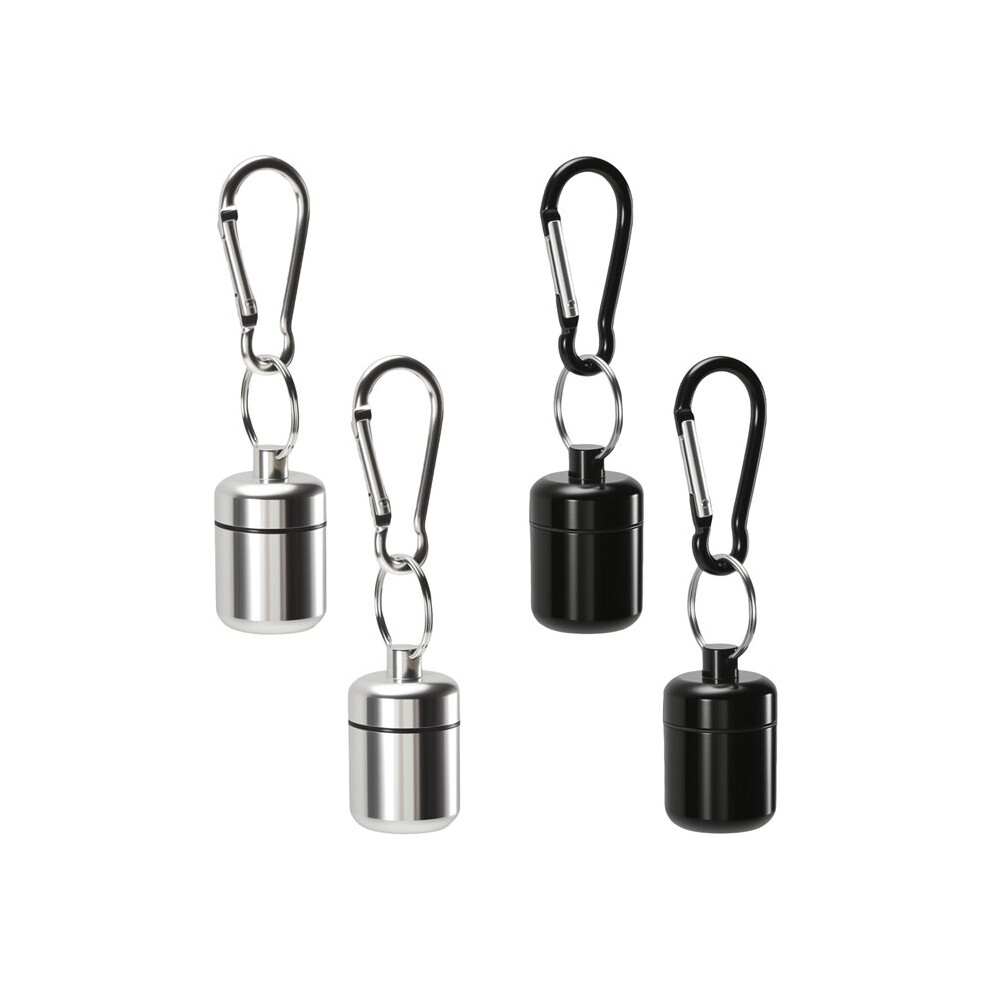 Torribaly 4 Pack Ear Plug Carrying Case Keychain, Portable Keychain Pill Case, Waterproof Metal Earplug Case Small Pill Container
