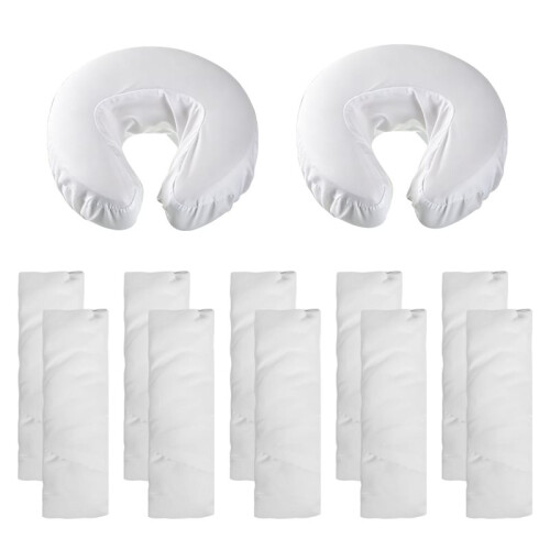 12Pcs Face Cradle Covers for Massage Table Reusable Massage Table Rest Covers Oil Proof Headrest Cradle Sheets