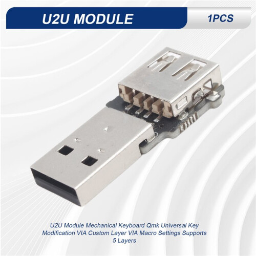 U2U Module Mechanical Keyboard Qmk Universal Key Modification VIA Custom Layer VIA Macro Settings Supports 5 Layers 1