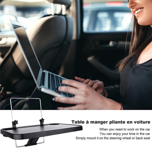 Car Small Table Car Dinner Plate Steering Wheel Tray Foldable Storage Universal Car Accessories 1