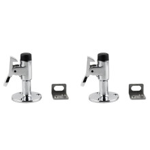 2pcs 7cm Heavy Duty DoorStop with Hook & Rubber Tip Boat Floor Knob Yacht RV Motorhome Spring Marine