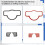 Carbon Fiber for - C Class W204 Inner Headlight  Decorative Cover Trim 4