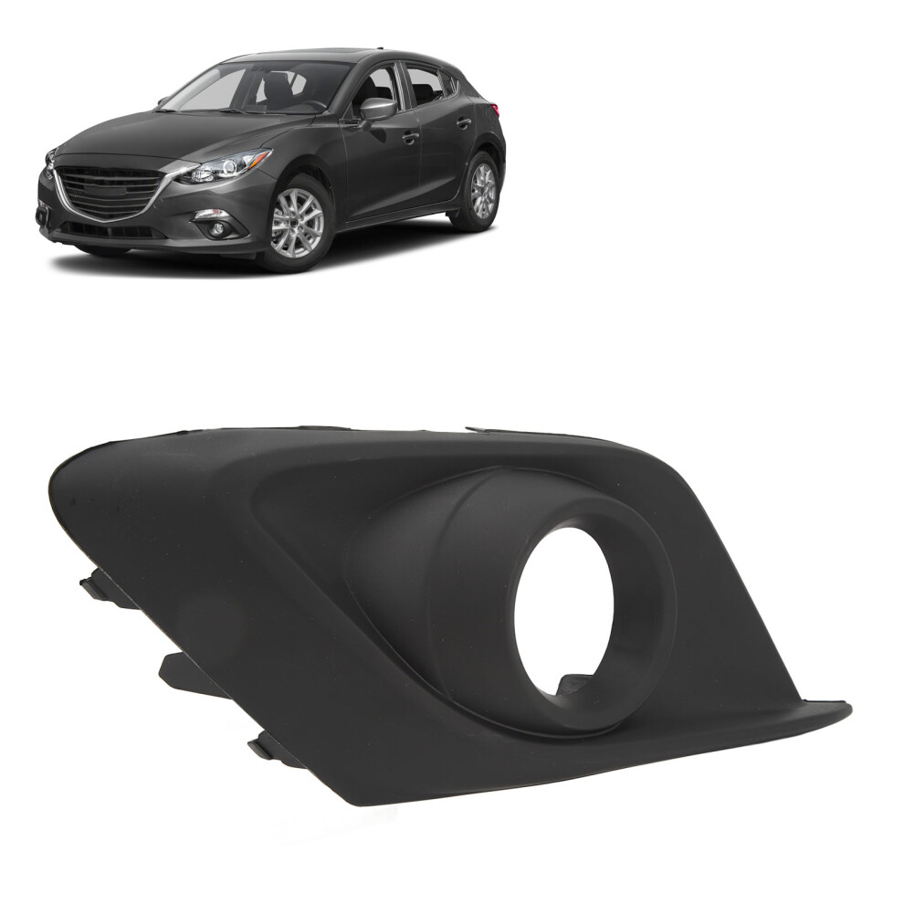 Front Bumper Fog Lamp Cover Left Mazda 3 Black 7293282938427