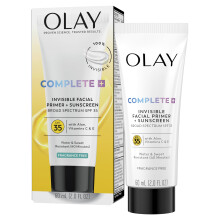 Olay Onzichtbare Gezichtsprimer + Zonnebrand SPF 35, Verrijkt met Aloë, Vitamine C & E, Lichtgewicht, Water- en Zweetbestendig