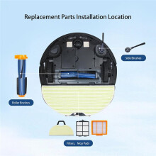 Comprehensive Replacement Kit for Matrix 2-in-1 Robot Vacuums RV2400WD, RV2402WD, and More