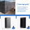Plastic Rectangle Blanking End Tube Caps Inserts 25x50mm 30pcs Black 3