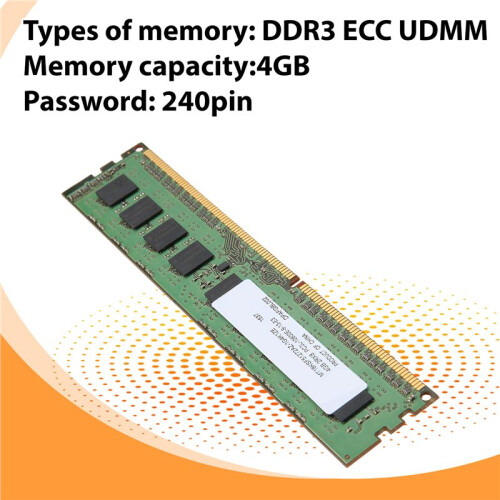 4GB 2RX8 PC3-10600E 1.5V DDR3 1333MHz ECC Memory RAM Unbuffered for Server Workstation(4G) 2