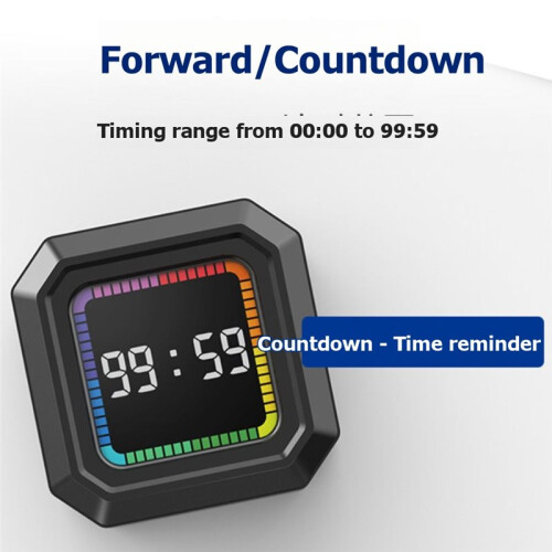 Visualized Gravity-Flipping Timer Magnetic Learning Discipline Silent Kitchen Baking Fitness Timer Colored Bar White 2