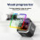 Visualized Gravity-Flipping Timer Magnetic Learning Discipline Silent Kitchen Baking Fitness Timer Colored Bar White 5