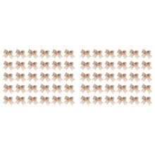 60 Pcs Burlap Bows Burlap Bow Knot Handmade Burlap for Christmas Decorate Tree Festival Holiday Party Supplies