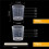 100 Pack 30Ml/2Oz Plastic Graduated Cups Transparent Scale Cups Clear Epoxy Mixing Cups with 100 PCS Stirring Sticks 5