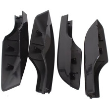 Black ABS Roof Rack Bar Rail End Protection Cover Shell 4PCS for Land LC200 FJ200 2008-2019