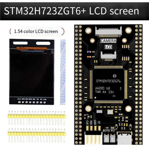 Placa de Desenvolvimento STM32H723ZGT6 Type-C com Tela LCD de 1,54 Polegadas, Placa de Aprendizado STM32 H7 System ZGT6 SPI 1