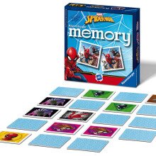 Ravensburger Marvel Spider-Man Mini Memory Game for Kids, 48 Picture Cards, Matching Pairs Card Game, 2 to 6 Players, Ages 3 Years and Up