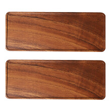 2X South American Walnut Tray, Solid Wood Wooden Afternoon Tea Tray, Fruit Tray, Coffee Shop Simple Snack Tray