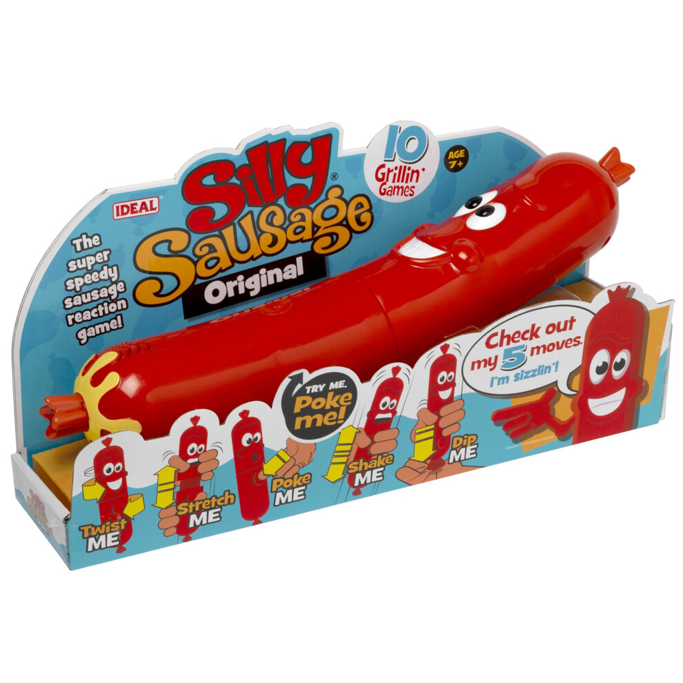 Ideal | Silly Sausage: The Super Speedy Sausage Reaction Game | Family Games | For 1+ Players | Ages 7+