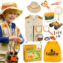 Cheerful Children Toys Kids Explorer Kit Age3-7 (Dark Orange, Original Set)