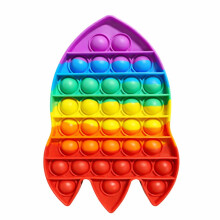 Ranzah Pop Fidget Toy Rocket Push Pop Bubble Sensory Toy For Kids And Adults Travel Poppet Toy Squishy Toy For Gifts & Parties ADHD Stress & Anxiety