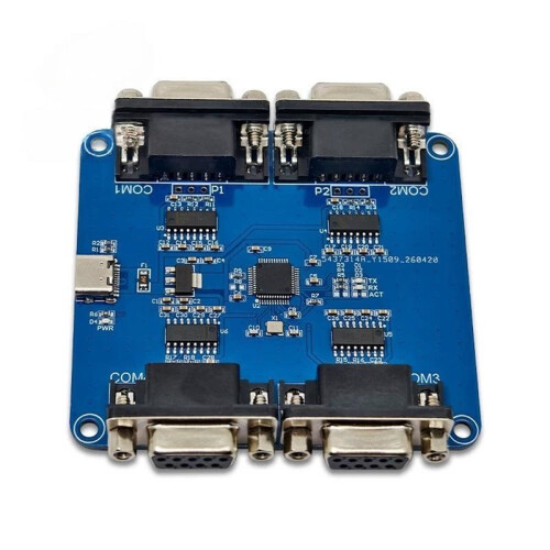 Placa de Avaliação Do Chip Serial CH344Q com Interface Serial USB para RS232 de 4 Canais 2