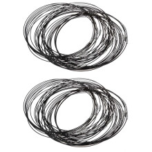 2X 40 Pcs Collar with Metal Necklace Chain Black Choker