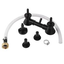 2X Double  Wine Rinser Beer Bottle Washer Homebrew Beer Wine Cleaning Equipment Cleaner with Faucet Bar Tools