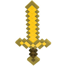 Minecraft Gold Sword Fancy Dress Accessory, Officially Licensed by Disguise, 20" / 50cm Toy Sword, Pixel Design, Inspired by Iconic Boys Game and Mov