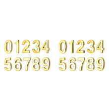 20X 3D Numeral Door Plaque House Drawer Sign Gate Digits 0 to 9 ABS Number Tag Home Sticker Address Door Label Gold