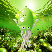 KJIXYUNG Dancing & Crawling Octopus Toy with LED Lights and Music - Automatic Swinging Musical Interactive Toy,Fun Birthday Gift (Green)