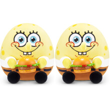 ZURU Snackles Licensed Character SpongeBob Squarepants 5-inch Plush Plush with Snack Accessory (Pack of 2)