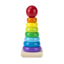 Melissa & Doug Rainbow Stacker | Wooden Toddler Toy, for Early Learning & Development | 18+ Months