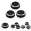 Set of 3 Black AC Knob Covers 5