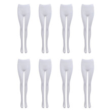 8X Meia-Calça de Veludo de Cor Sólida Branca Macia para Mulheres