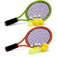 Kid Tennis Racket with Bag,Plastic Racquet Include 4 Foam Ball,6 Badminton shuttlecocks for Children (Over 3 Years Old),Toddler Outdoor/Indoor Sport