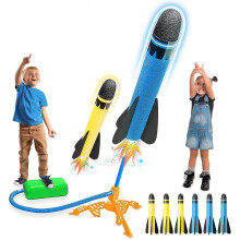Qivange Rocket Launcher Toys for Kids Age 3 4 5 6 7 8, 6Pcs Foam Rocket Toy for 3-10 Year Old Boys, Outdoor Garden Toys for Boys Girls Birthday Gift