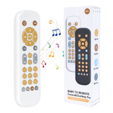 Orzbow Baby TV Remote Control Toy, Multilingual Music Toy for Babies with Number Reading Teaching, Baby Toy with Sounds, Baby Learning Toy from 6 Mon