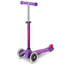 Micro Scooter | Mini Micro Deluxe LED Kids Scooter | 2 to 5 Years | Boys & Girls | Lean-To-Steer Design | Handlebar Adjustable & Removable | Light Up