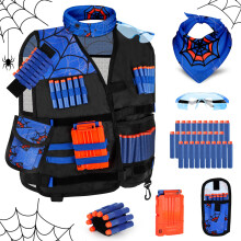 Lehoo Castle Kids Tactical Vest Kit for Nerf Guns,Kids Gift(for Spider-Man)