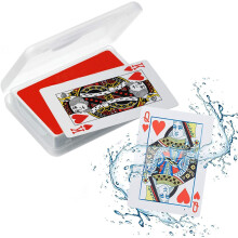 JKG SPLASH PROOF TRAVEL PLAYING CARDS - 100% PLASTIC cards Water proof PVC Professional Style Standard Deck 52 Playing cards and 2 jokers - Poker ni