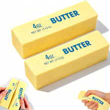 Butter Squishy, 2PCS Squishy Squeeze Fidget Toys, Big Butter Squishys,Realistic Food Squishies Stress Balls, Giant Cheese Squishys, Anxiety Relief Se