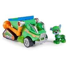 Paw Patrol: The Mighty Movie Toy Recycling Lorry with Rocky Mighty Pups Action Figure, Lights and Sounds, Kids’ Toys for Boys and Girls 3+