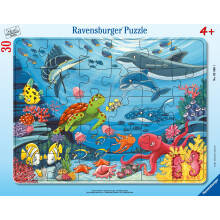 Ravensburger Underwater Friends 30 piece Jigsaw Puzzle in Frame for Kids Age 4 Years Up - Gifts for Kids