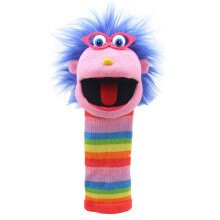 The Puppet Company - Gloria Sockettes Hand Puppet - Knitted Glove Puppets for Kids & Adults, Interactive Toy with Squeaker, Fun Puppets Show Theatre