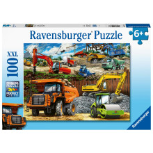 Ravensburger Construction Vehicles 100 piece Jigsaw Puzzle for Kids Age 6 Years and Up - Extra Large Pieces