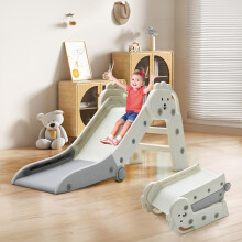 FUKEA Lion Slide for Toddlers Age 1 to 3 Years, Indoor Outdoor Folding Slide for Kids, Children's Garden Slides with Climbing Frame Stairs, Cute Free