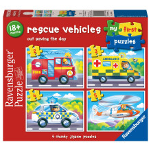 Ravensburger Rescue Vehicles - My First Jigsaw Puzzles for Toddlers Age 18 Months - 2, 3, 4 & 5 Pieces
