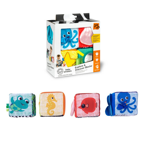 baby einstein Baby Einstein Explore & Discover Soft Blocks Toys, Ages 3 Months +