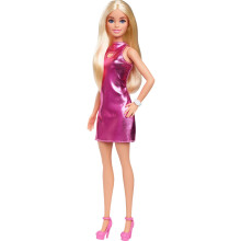 Barbie Fashionista Doll Wearing Metallic Dress 230